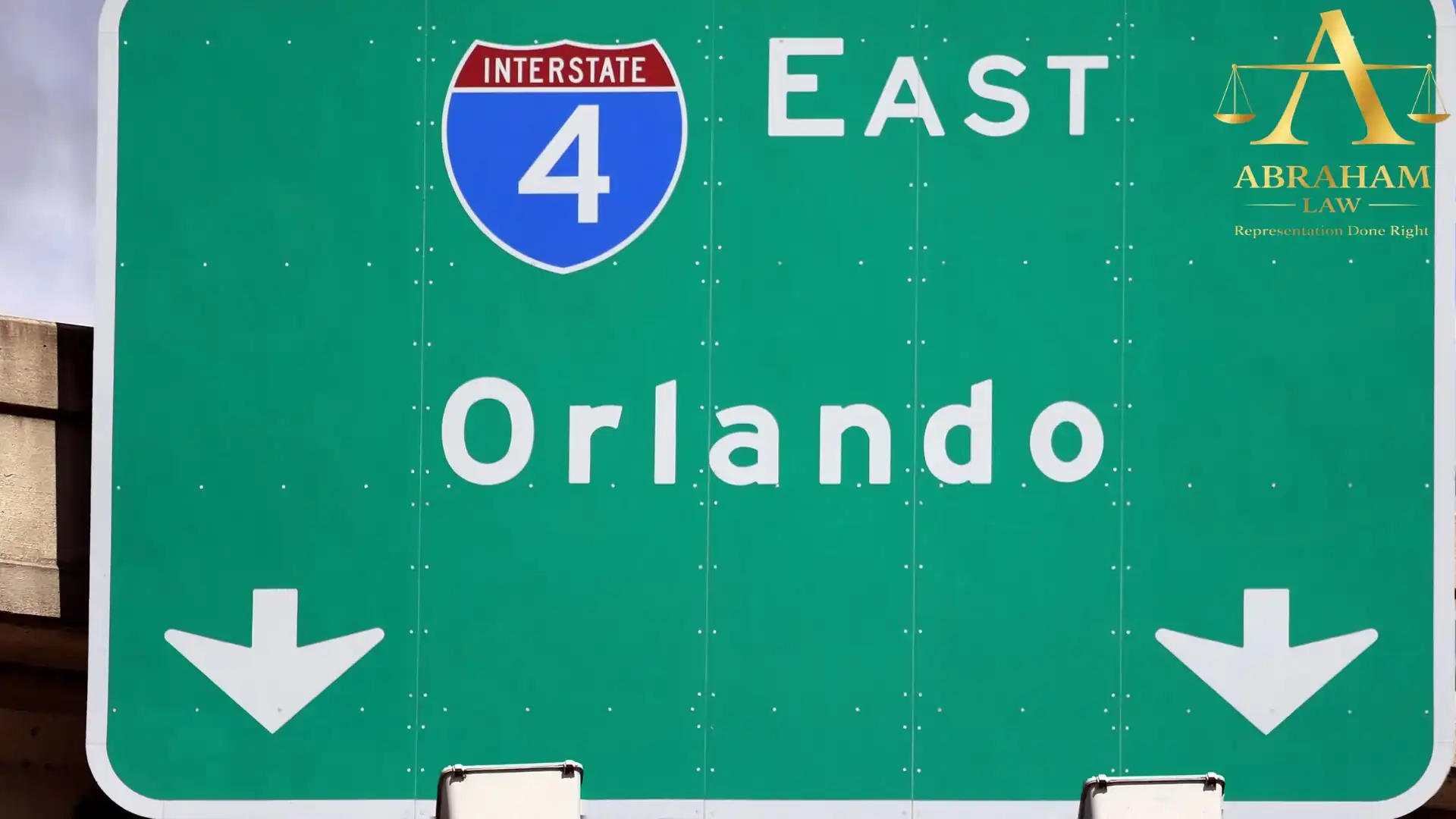 Highway I-4 East sign to Orlando